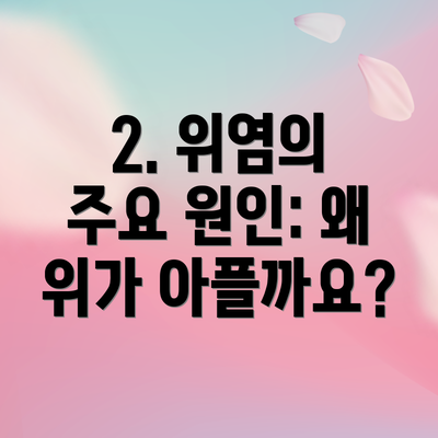 2. 위염의 주요 원인: 왜 위가 아플까요?