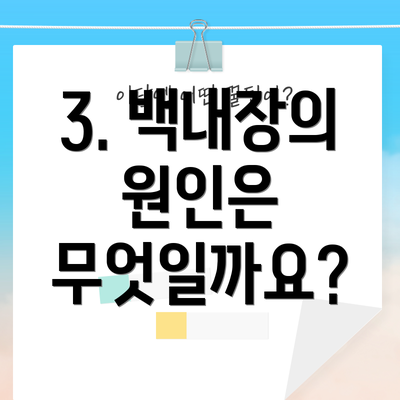 3. 백내장의 원인은 무엇일까요?