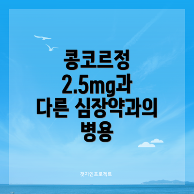 콩코르정 2.5mg과 다른 심장약과의 병용