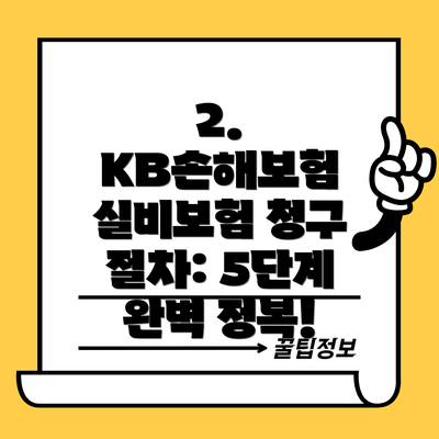 2. KB손해보험 실비보험 청구 절차: 5단계 완벽 정복!