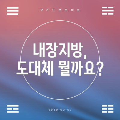 내장지방, 도대체 뭘까요?
