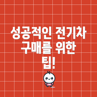 성공적인 전기차 구매를 위한 팁!