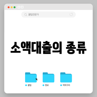 소액대출의 종류