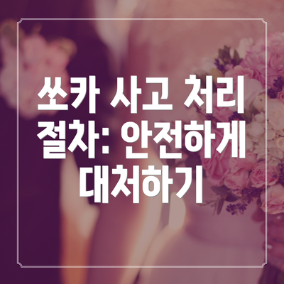 쏘카 사고 처리 절차: 안전하게 대처하기