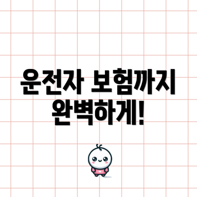운전자 보험까지 완벽하게!