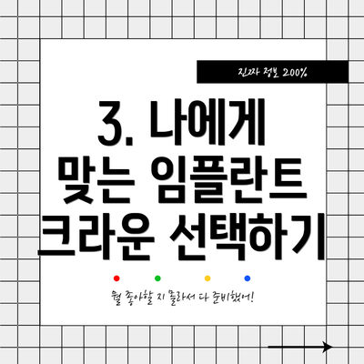 3. 나에게 맞는 임플란트 크라운 선택하기
