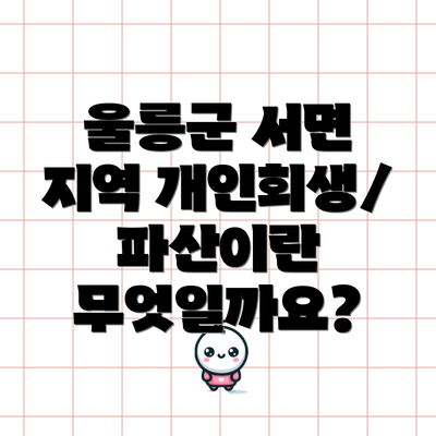 울릉군 서면 지역 개인회생/파산이란 무엇일까요?