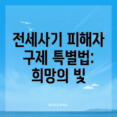 전세사기 피해자 구제 특별법: 희망의 빛