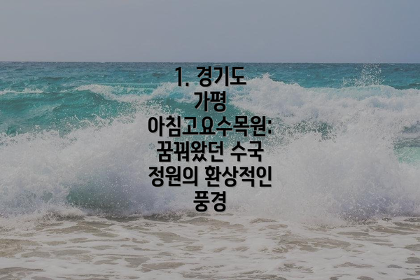 1. 경기도 가평 아침고요수목원: 꿈꿔왔던 수국 정원의 환상적인 풍경
