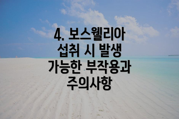 4. 보스웰리아 섭취 시 발생 가능한 부작용과 주의사항