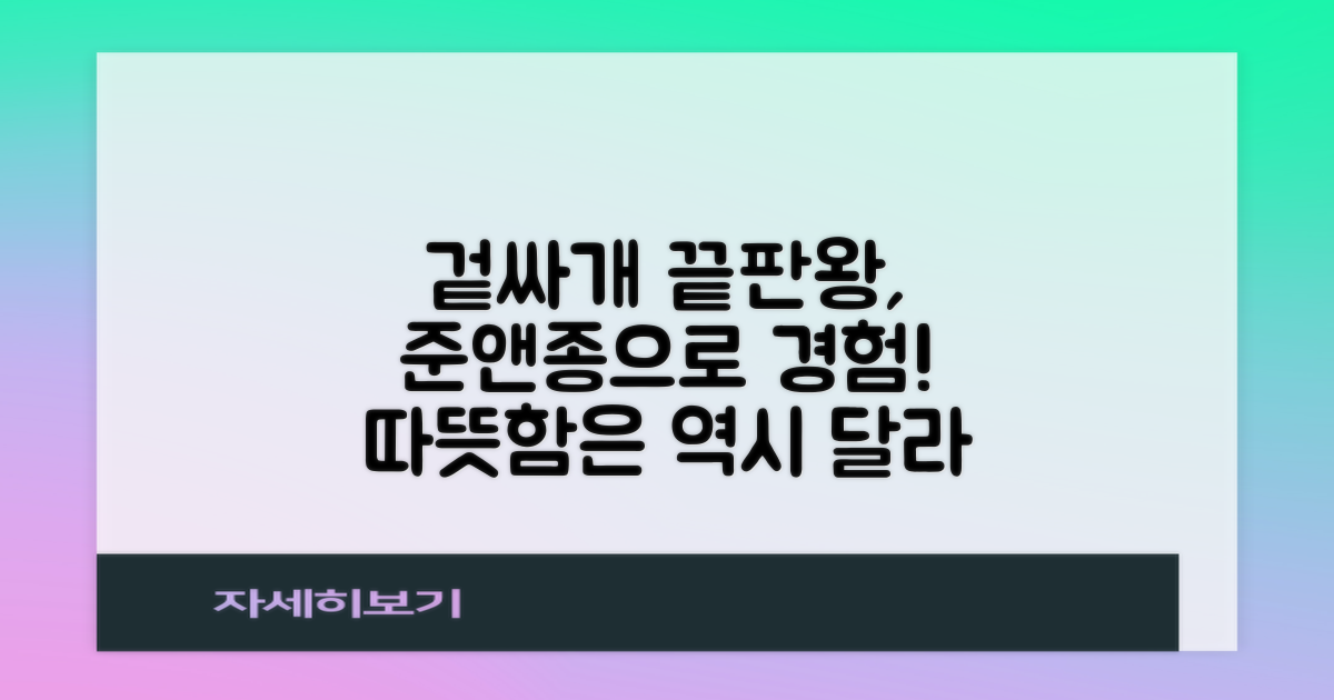 준앤종 겉싸개, 직접 경험하세요