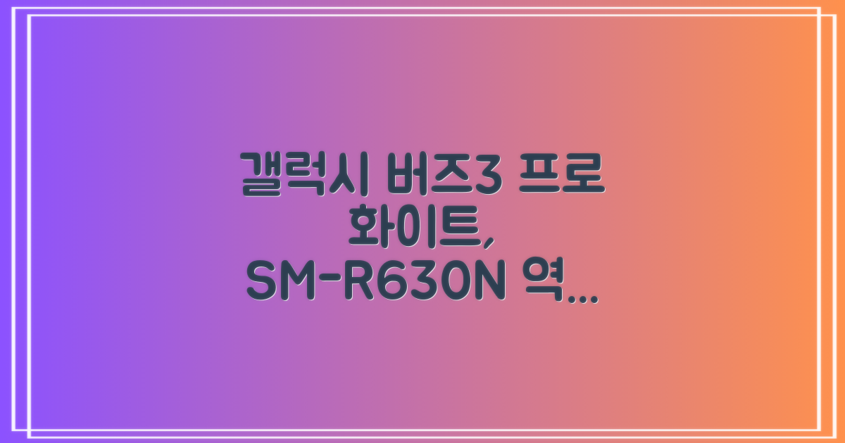 삼성전자 갤럭시 버즈3 프로 블루투스 이어폰, SM-R630N, 화이트 추천 리뷰