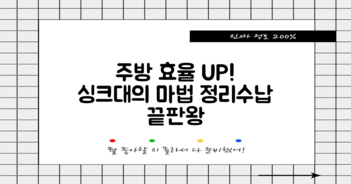 주방 효율 높이는 싱크대