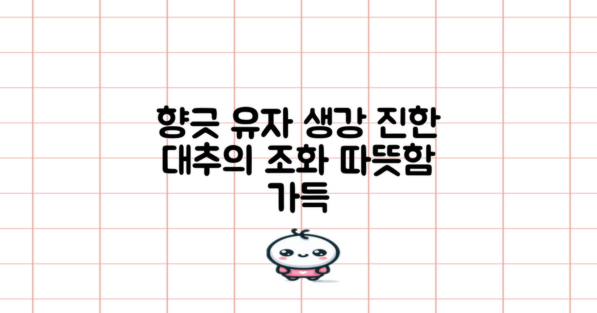향긋한 유자, 따뜻한 생강, 진한 대추