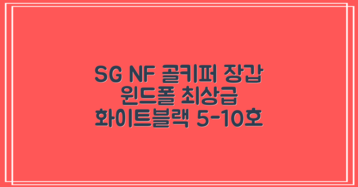 윈드폴스포츠 SG NF 축구 골키퍼장갑 5호-10호, 윈드폴스포츠 SG NF 골키퍼장갑 화이트 블랙, 1개 추천 리뷰